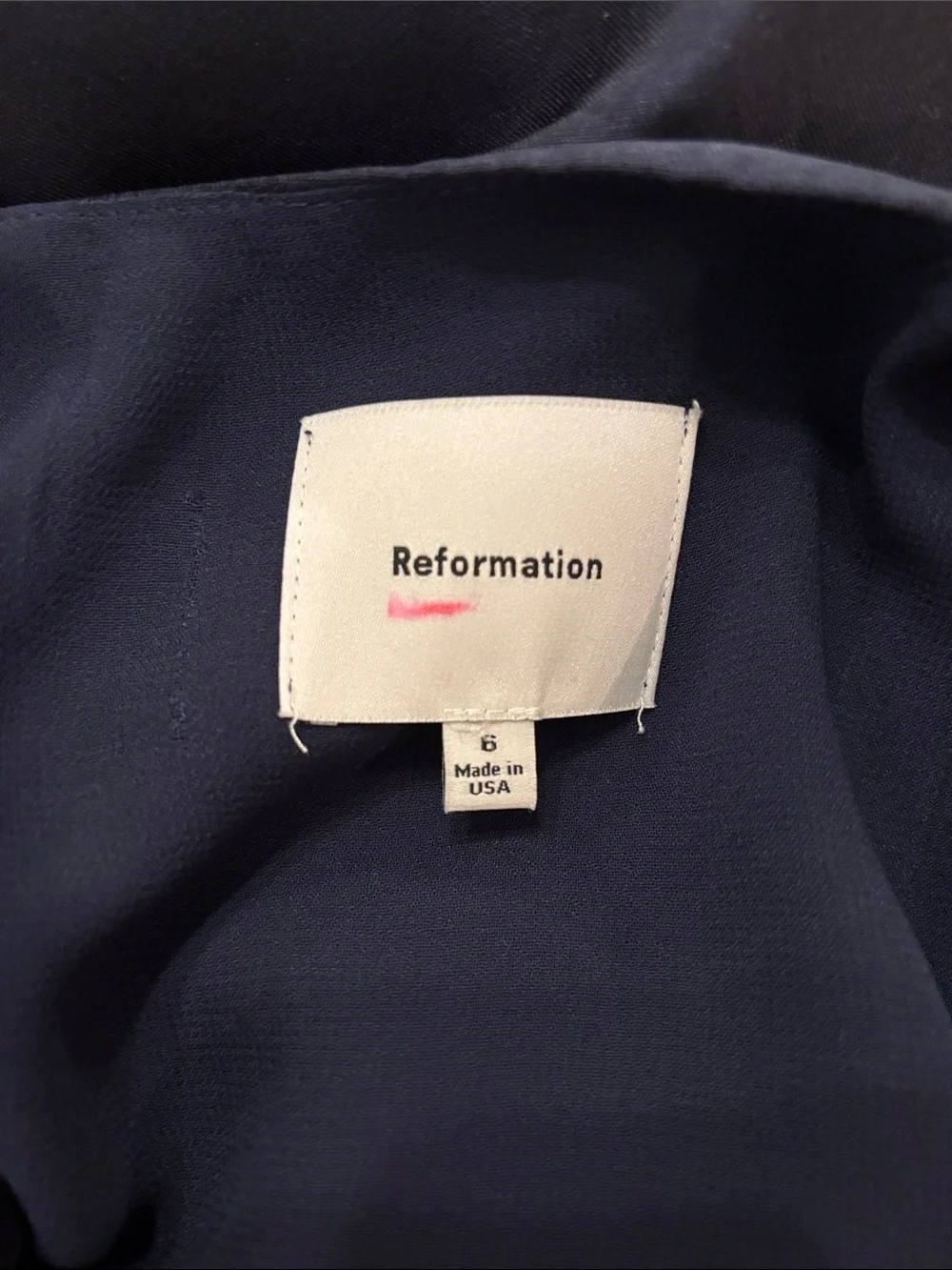 Reformation Elinda Dress Midnight NWT - Picture 7 of 7